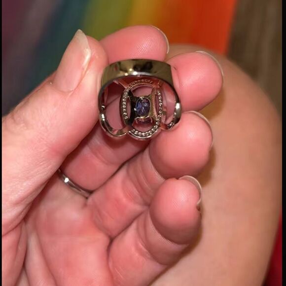 💙Sapphire & Diamond Eternity Band🩵 - Picture 12 of 17